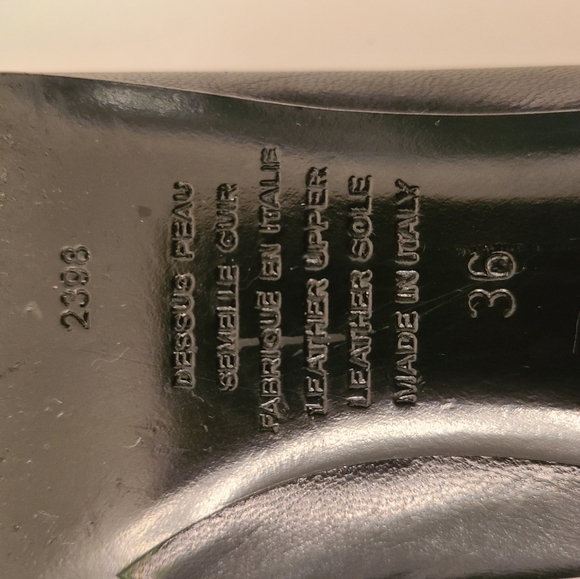 Bellofatto Made in Italy Black and Gold Leather shoes Size 6 - Picture 11 of 14